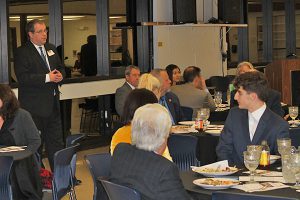 This is an image of attendees at the board of education dinner'