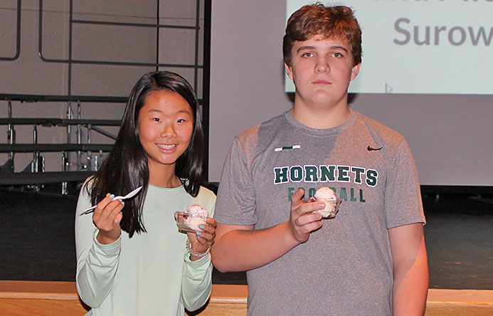 This is an image of the students who created the winning ice cream flavor