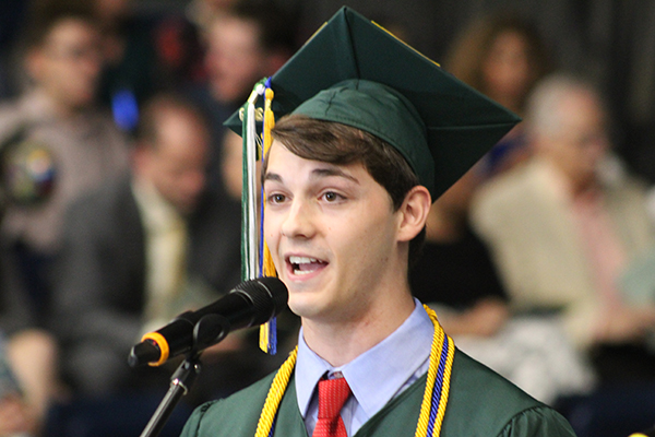 This is an image of a student singing