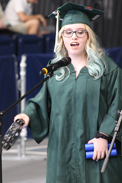 This is an image of a student at graduation