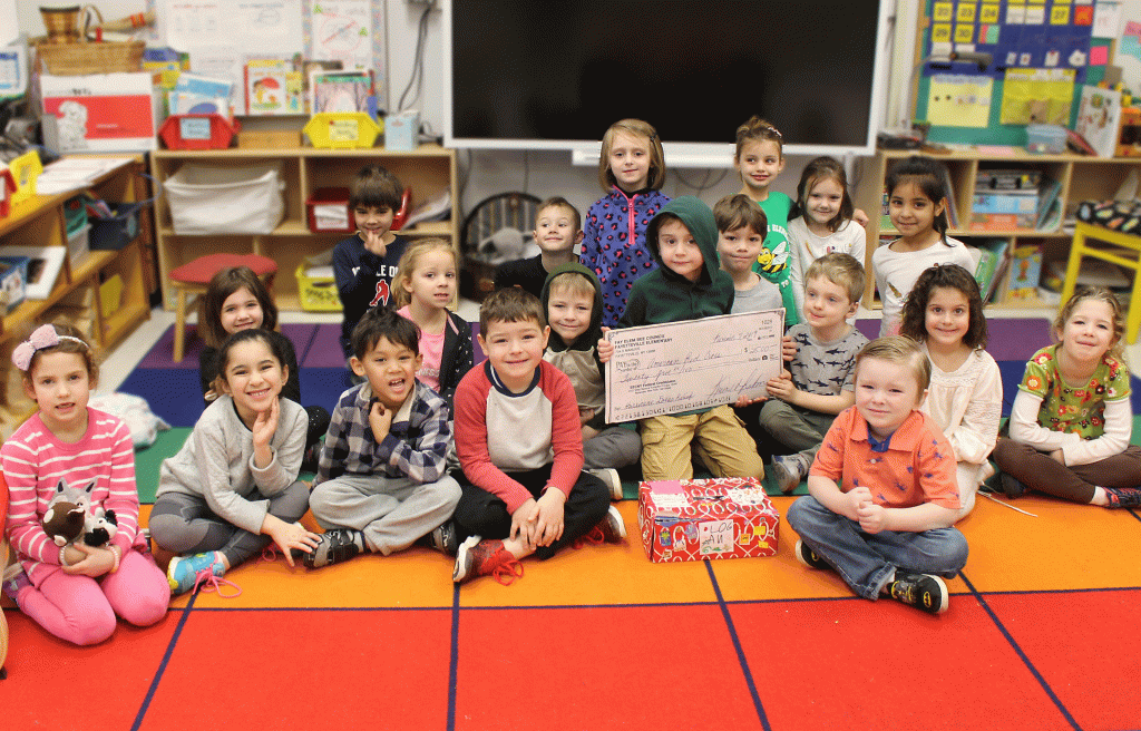 This is an image of a kindergarten class group photo