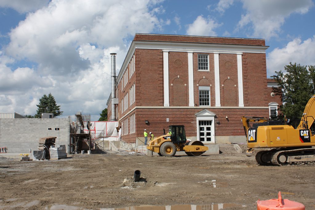 View of construction outside Wellwood.