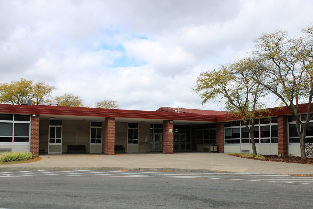 Mott Road front building entrance.