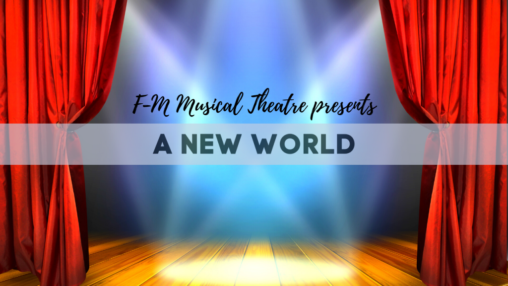 This is an image of a theatre curtain and spotlights