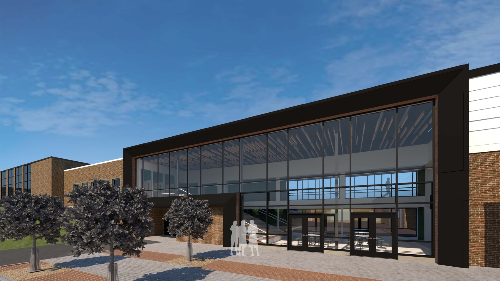 An architect's rendering of F-M High School's annex