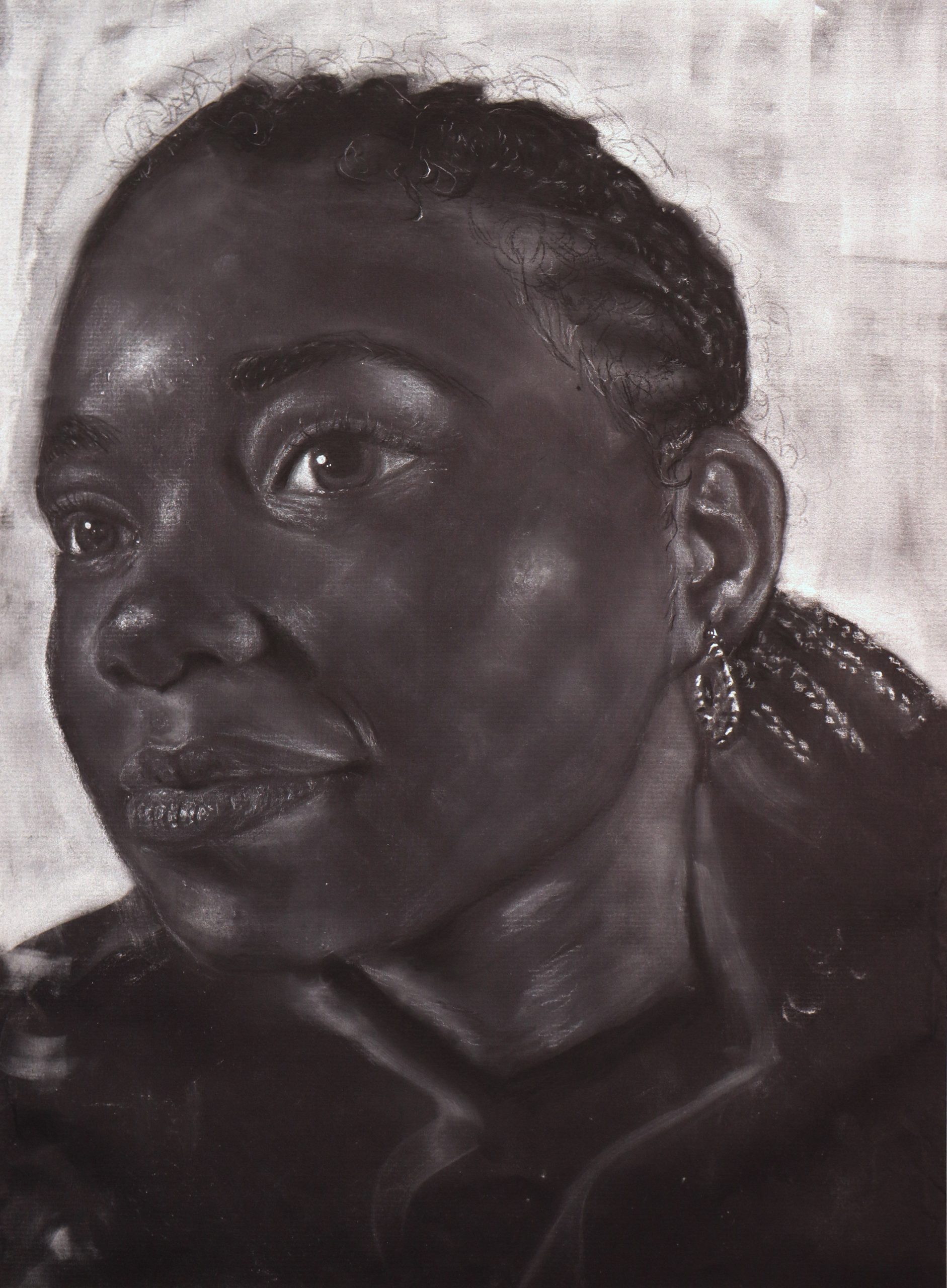 A charcoal drawing that won a national award