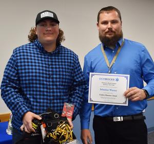 Sebastian Warner, pictured with his instructor Zach Wills.  
