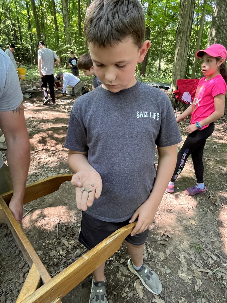 Middle school students participate in Archaeology Camp during July of 2023.