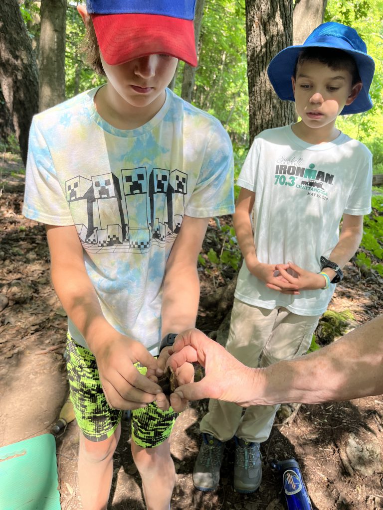 Middle school students participate in Archaeology Camp during July of 2023.