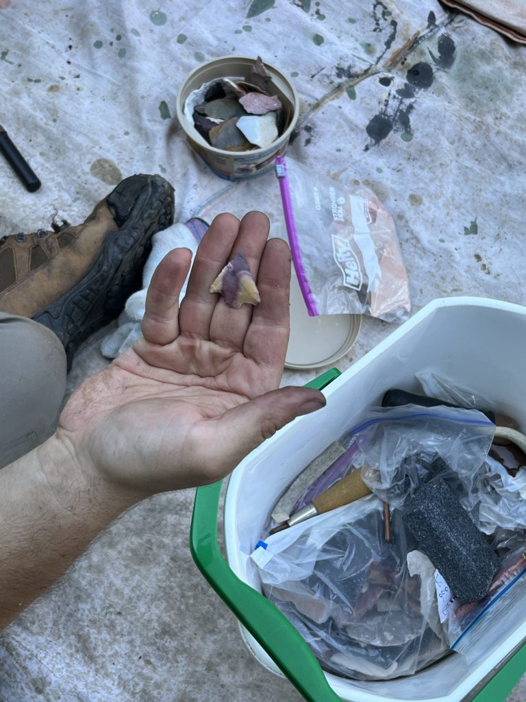 Middle school students participate in Archaeology Camp during July of 2023.