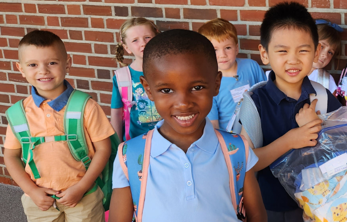 First day of school for kindergarteners