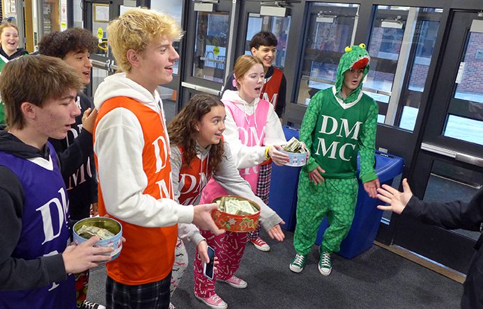 High school students kick off an annual fundraiser for Camp Good Days and Special Times, which will culminate with a schoolwide Dance Marathon in the spring.
