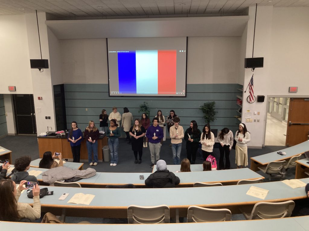 14 students were inducted into F-M's French Honor Society on Nov. 29, 2023.
