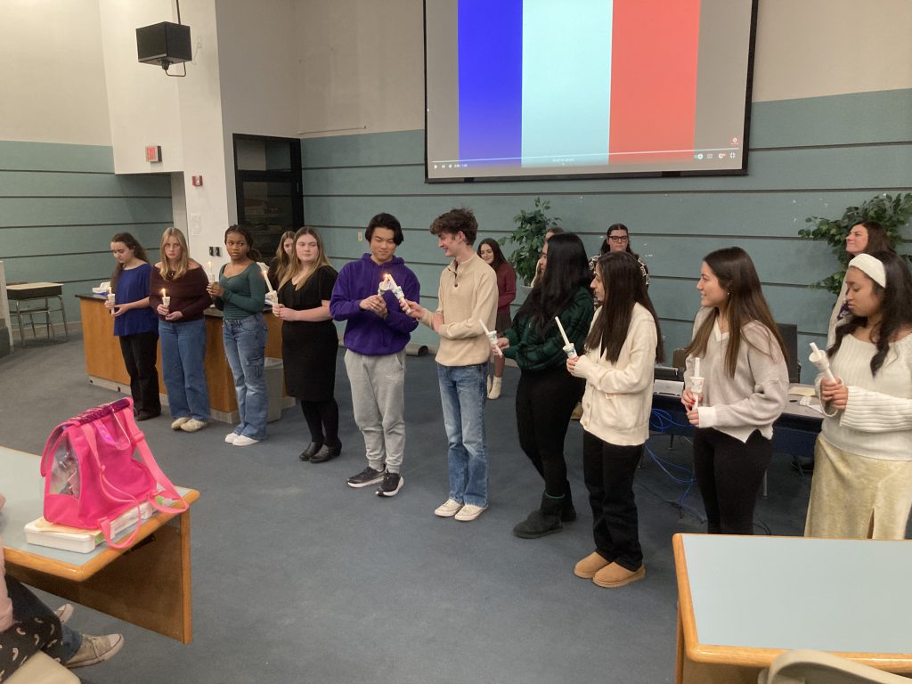14 students were inducted into F-M's French Honor Society on Nov. 29, 2023.
