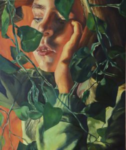 Senior Anna Bertrand won the American Visions Award for this painting, titled “Entangled.”