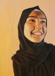 Gold Key Award-winning piece "Meryem," by sophomore Madeline Davidson.