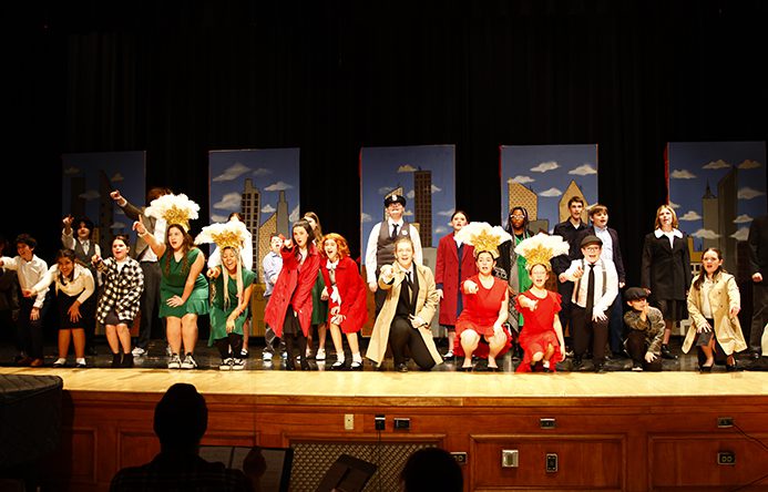 Wellwood Middle School students perform "Annie, Jr." for their 2024 musical in March.