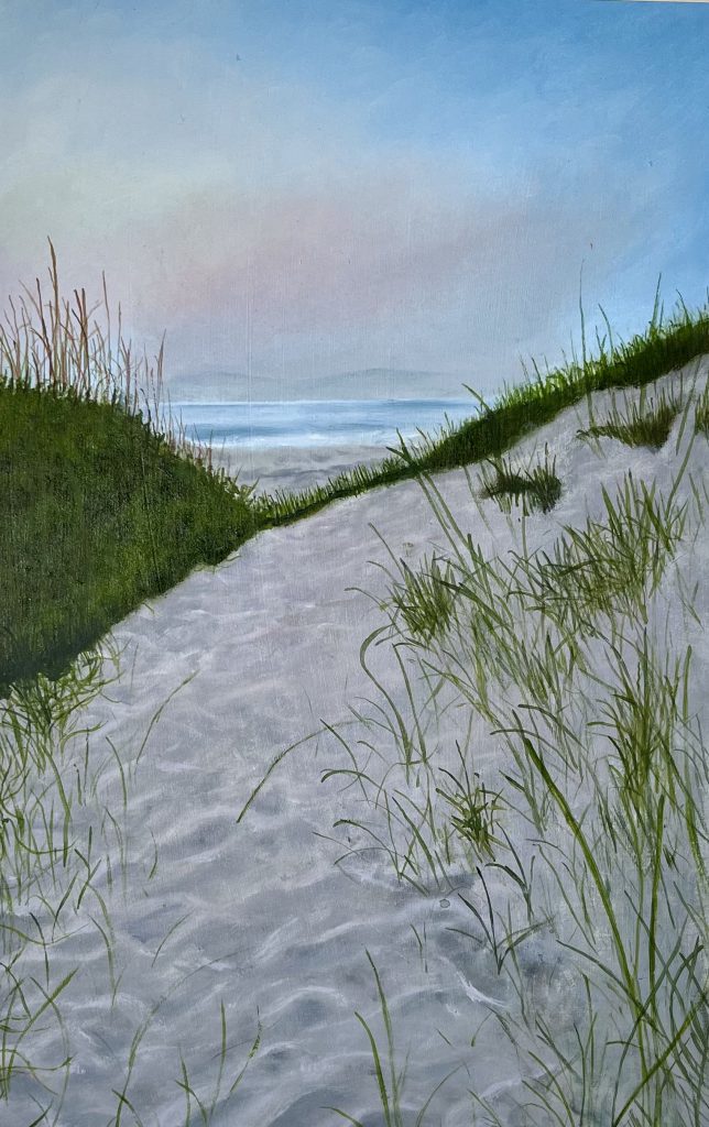 Adaline Davis won Most Realistic at the Storrs All High Art Show for her piece, "OBX Sunrise."