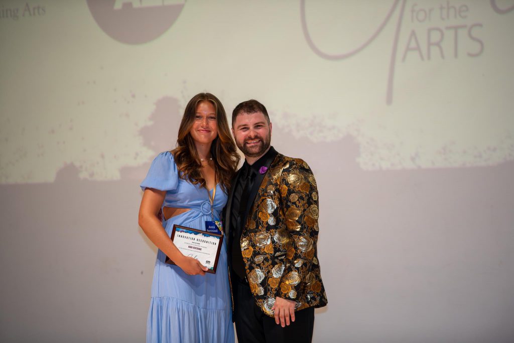 F-M Art Coordinator and Art Department Instructional Specialist Kathryn Gabriel, and newly graduated FMHS student Anna Bertrand were recognized in June during the second annual Gala for the Arts.