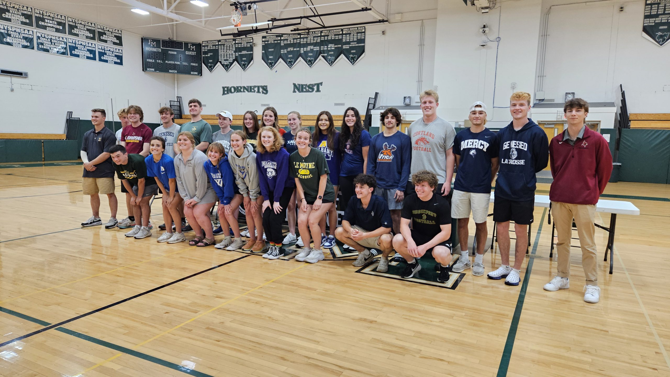 25 FMHS senior student-athletes participate in signing day, where they sign letters of intent to play sports at the collegiate level.