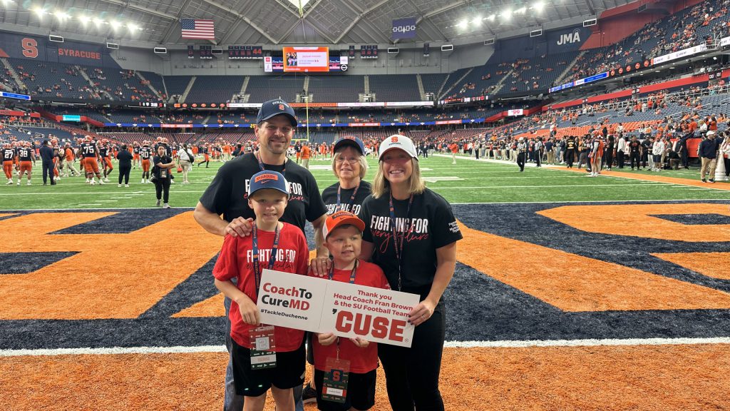 Charlie Prior participates in Coach to Cure MD at Syracuse University.