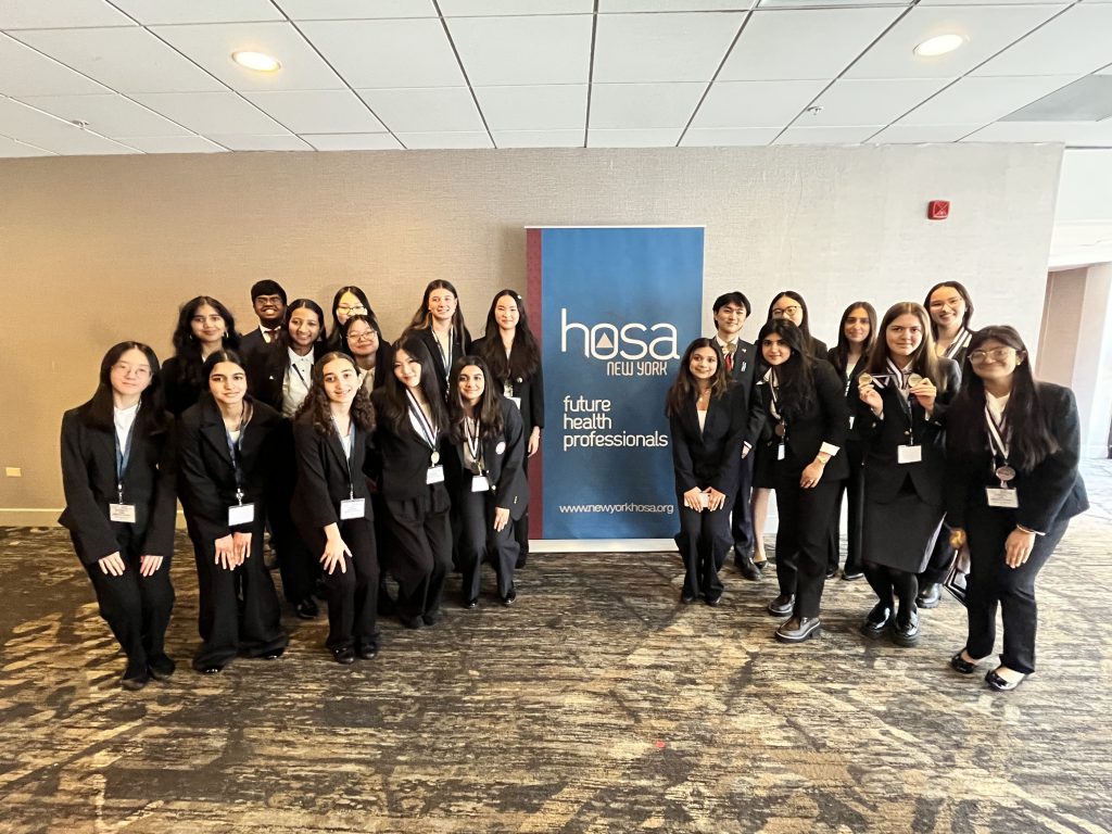 F-M HOSA Chapter poses together at Spring Leadership Conference.