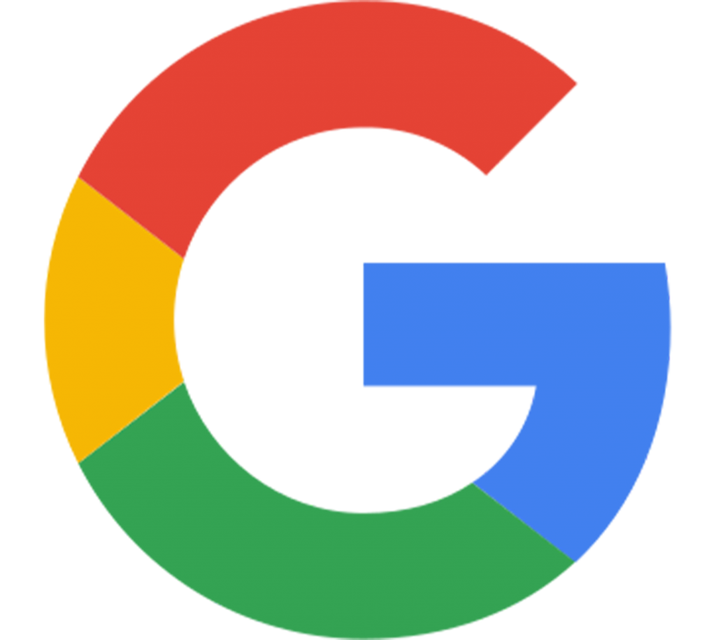 Logo for Google, a multicolored G.