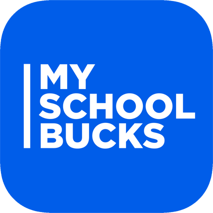Logo for MySchoolBucks, simple lettering stacked vertically.