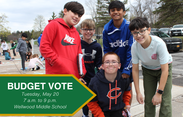 2025-26 School Budget Vote is May 20 at Wellwood Middle School.