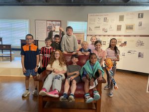 Students gather in the Stickley Museum.