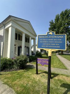 Outside of the Matilda Joslyn Gage House.