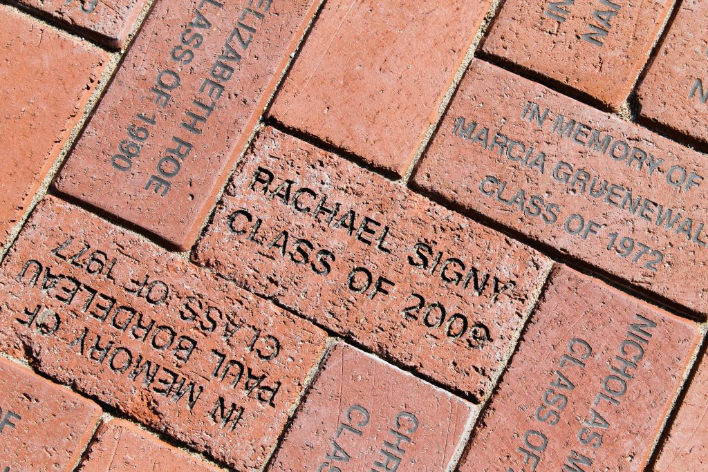 engraved bricks